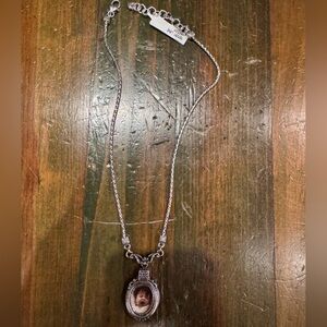 Brighton Silver Oval Pendant Necklace